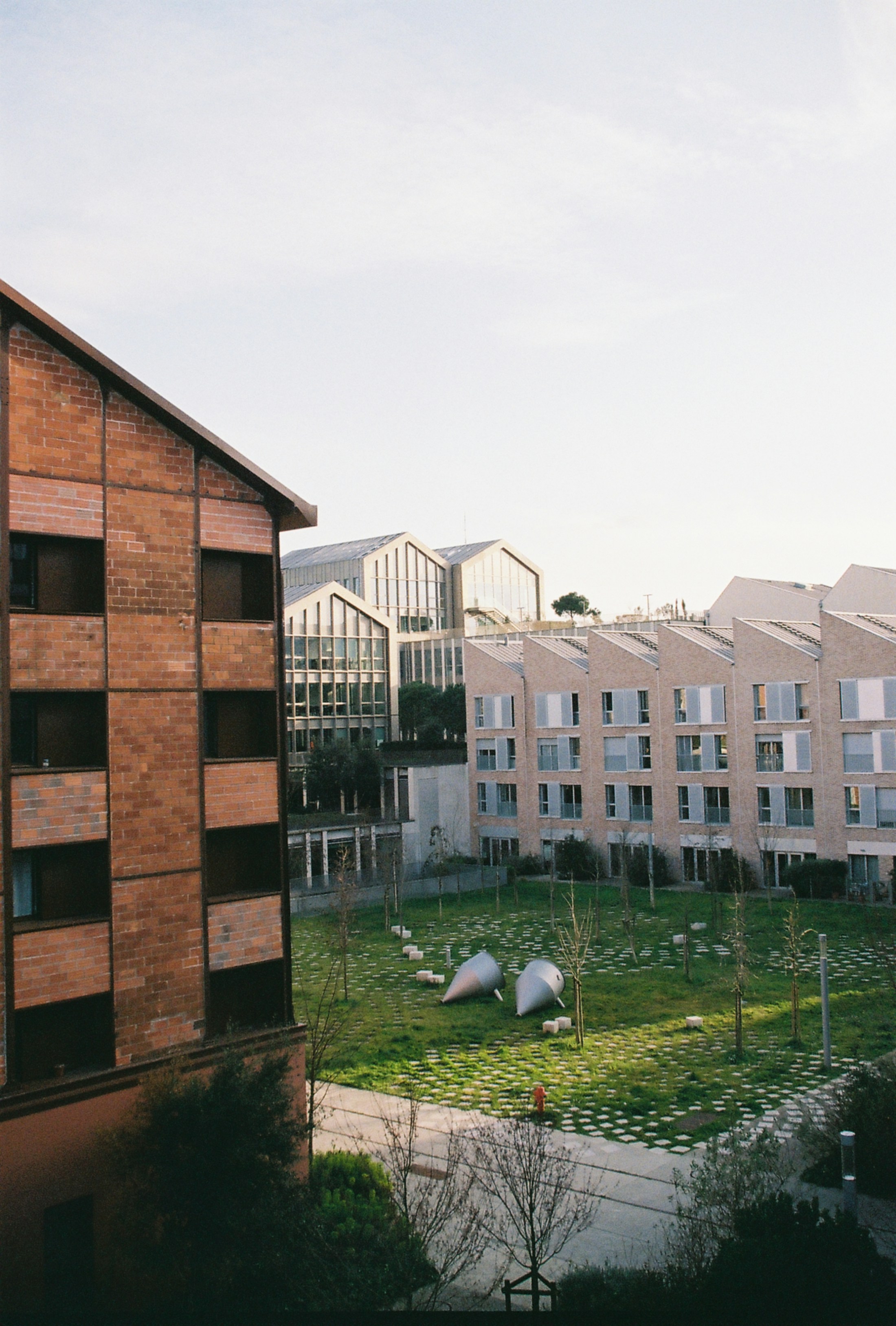 Operated residential property and landscaped courtyard